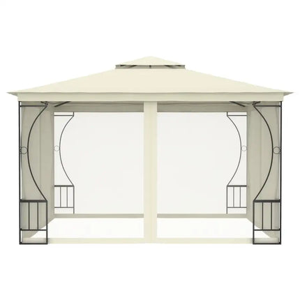 Gazebo with with Nets 9.8'x9.8'x8.7' Cream