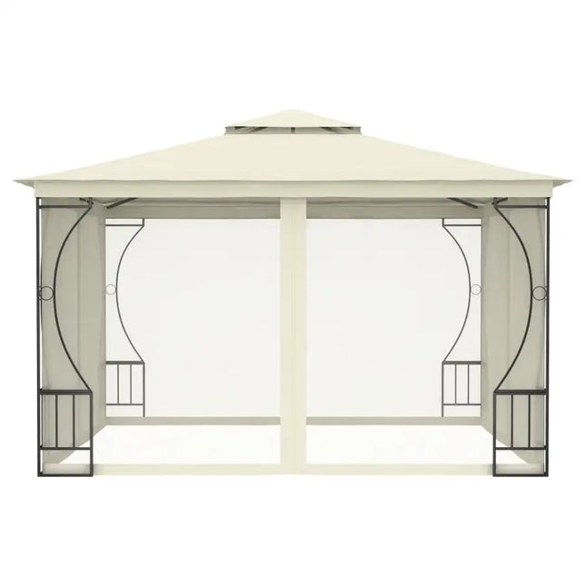 Gazebo with with Nets 9.8'x9.8'x8.7' Cream