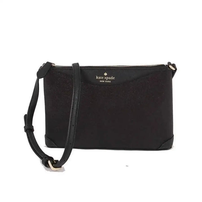 NEW Kate Spade Black Shimmy Glitter Crossbody Shoulder Bag