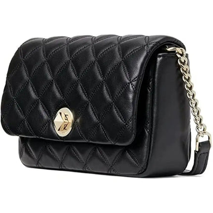 NEW Kate Spade Black Natalia Flap Turnlock Quilted Leather Crossbody Bag