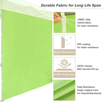 10x10ft EZ Canopy Gazebo Side Wall/Bright Green