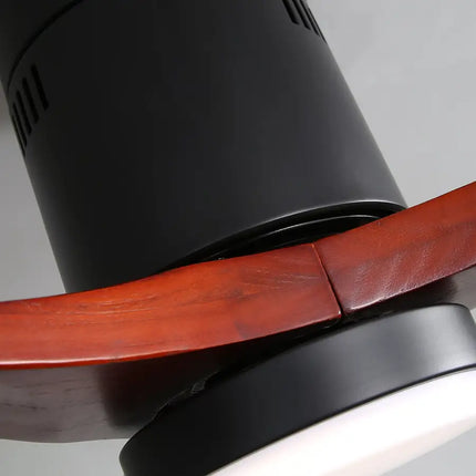 Ceiling Fan with Lights; Remote Control; 52" Matte Black Indoor Outdoor Wood Ceiling Fan with 3 Fan Blades; Noiseless Reversible DC Motor for Patio Living Room; Bedroom; Office; Matte Black