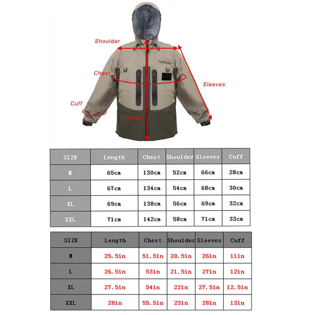 Kylebooker Fly Fishing Wading Jacket WJ002