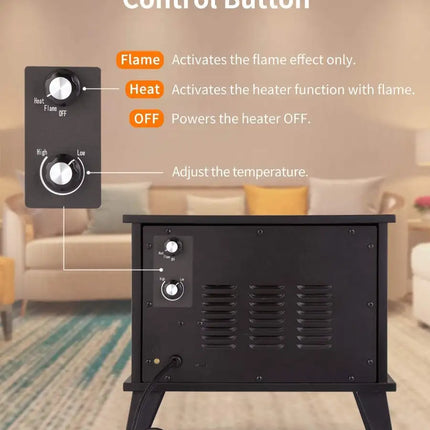Mini Desktop Electric Fireplace Portable Space Heater