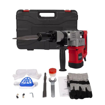 Demolition Electric Jack Hammer Concrete Breaker Trigger Lock with Chisel Bit with Carrying Case YF