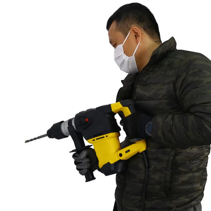 Professioinal Quality 1-1/4' SDS-Plus Heavy Duty Rotary Hammer Drill 13 Amp - Vibration Control, 3 Functions
