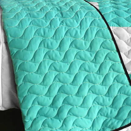 [Wonderful Melody] 3PC Vermicelli - Quilted Patchwork Quilt Set (Full/Queen Size)