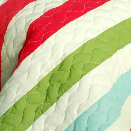 [Be With You] 3PC Patchwork Quilt Set (Full/Queen Size)