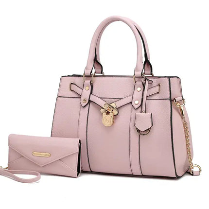 MKF Collection Christine Vegan Leather Women Satchel Bag with wallet by Mia K