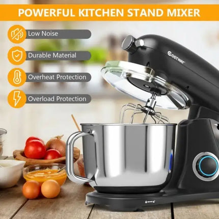 7 Quart 800W 6-Speed Electric Tilt-Head Food Stand Mixer