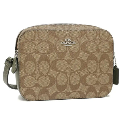 NEW Coach Brown Mini Camera Bag Monogram Signature Canvas Crossbody Bag