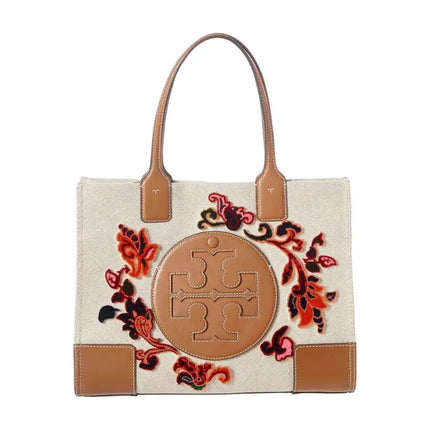 Tory Burch Ella Fil Coupe Ivory Mountain Paisley Women's Shoulder Tote Bag