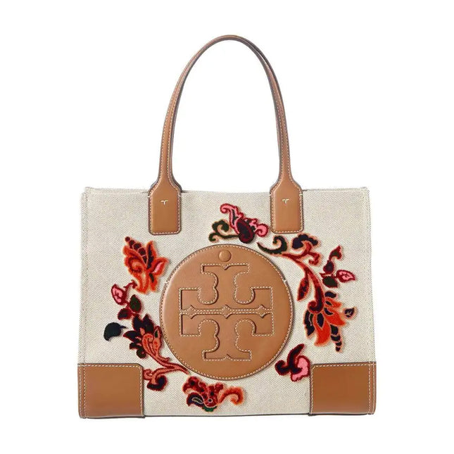 Tory Burch Ella Fil Coupe Ivory Mountain Paisley Women's Shoulder Tote Bag