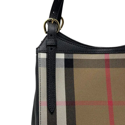NEW Burberry Multicolor House Check Canvas Shoulder Bag