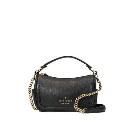 NEW Kate Spade Black Smoosh Mini Pebbled Leather Crossbody Bag