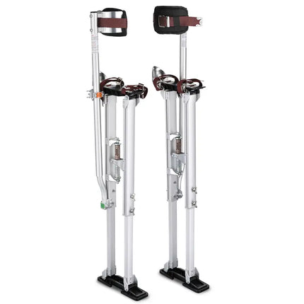 36in to 50in Silvery Aluminum Drywall Stilt