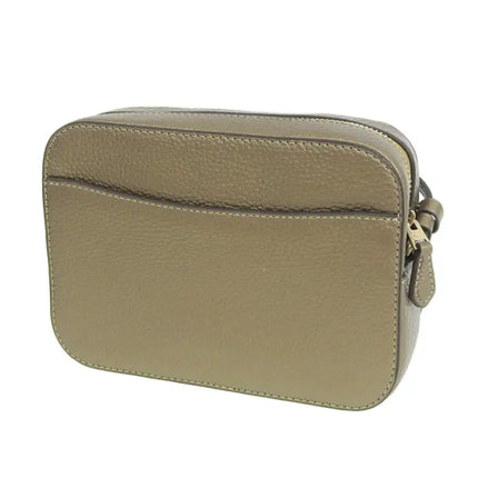 NEW Coach Beige Metallic Leather Mini Camera Crossbody Bag