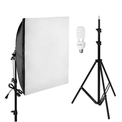 Large Photography Softbox Continuous Photo Lighting Kit  Boom Arm Hairlight with Sandbag  3x(24*24)Softbox Boom 3x7ft Studio Tripod 3x45wLight Bulb