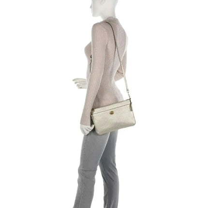 NEW Coach Gold Polly Metallic Leather Crossbody Bag