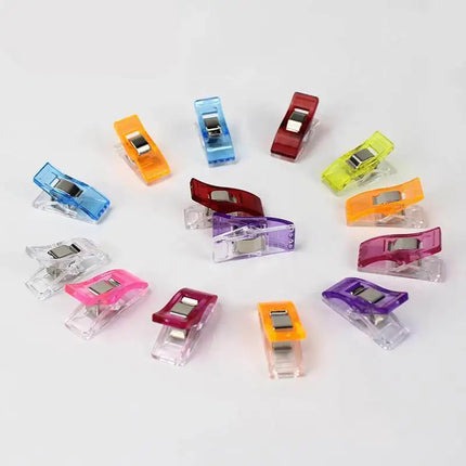 Clips de costura coloridos para manualidades, Clips de costura para encuadernación de colchas, Clips de plástico, paquete de abrazaderas, regalo de moda
