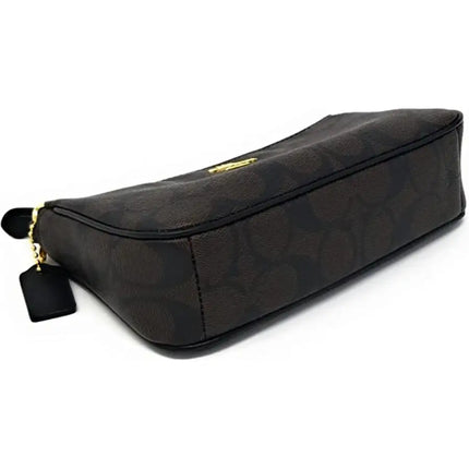 NEW Coach Black Nolita 19 Monogram Signature Canvas Pouch Clutch Purse Bag