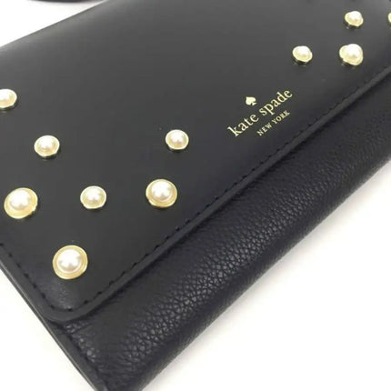 NEW Kate Spade Black Serrano Place Pearl Summer Leather Crossbody Bag