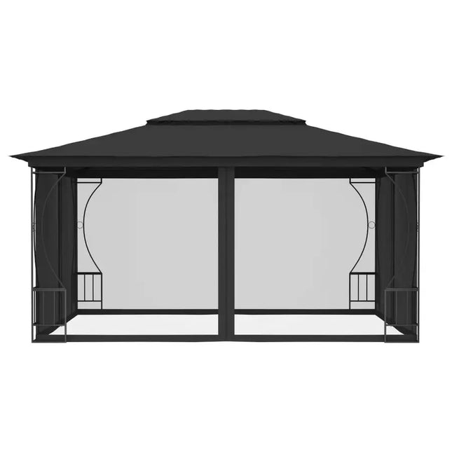 Gazebo with Nets 9.8'x13.1'x8.7' Anthracite