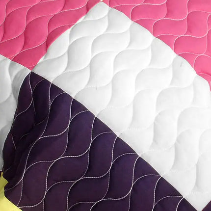 [Dressing Case] 3PC Vermicelli - Quilted Patchwork Quilt Set (Full/Queen Size)