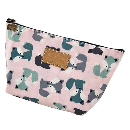Organizer Beauty Bag Small Pouch, Cosmetic Bag, Travel Makeup Bag,Fox Style