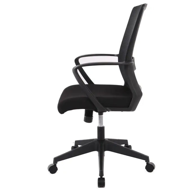 MYfurniture Silla de oficina giratoria de malla con respaldo medio y elevación