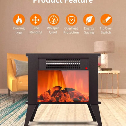 Mini Desktop Electric Fireplace Portable Space Heater