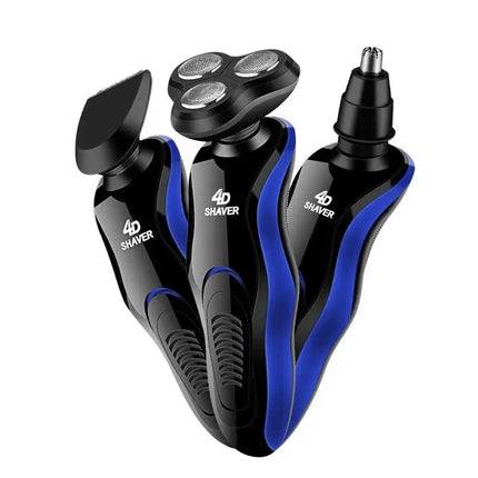 USB Electric Shavers Shaving Machine 4 in 1 Beard Razors 4D 3 Blades Beard Nose Hair Trimmer Clipper Rechargeable for Men's Face