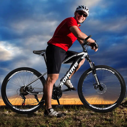 Bicicleta de 27,5 pulgadas, bicicleta de montaña de acero al carbono de 21 velocidades, suspensión completa MTB