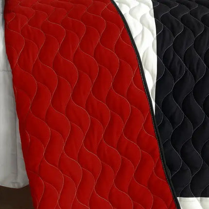 [Gods Determine] 3PC Vermicelli - Quilted Patchwork Quilt Set (Full/Queen Size) - Vickie Lynn's