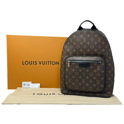 NEW Louis Vuitton Brown Black Monogram Macassar Coated Canvas Josh Backpack Rucksack Shoulder Bag