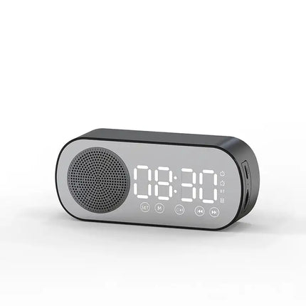 New Wireless Bluetooth Speaker Clock Dual Alarm Support TF Card FM Radio Soundbar HIFI Music Box Soundbar