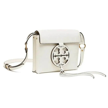 Tory Burch Miller Birch Women's White Leather Crossbody Bag