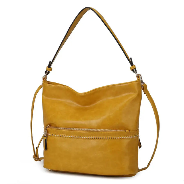 MKF Collection Sierra Hobo Bolso de mano de cuero vegano para mujer de Mia K