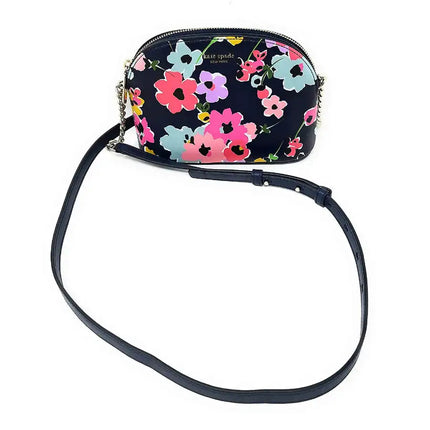 NEW Kate Spade Navy Multi Sylvia Wildflower Bouquet Small Dome Leather Crossbody Bag