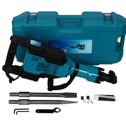 1900 BPM Electric Demolition Jack Hammer 1-1/8 Inch SDS-Hex Heavy Duty Concrete Pavement Breaker Drills Kit