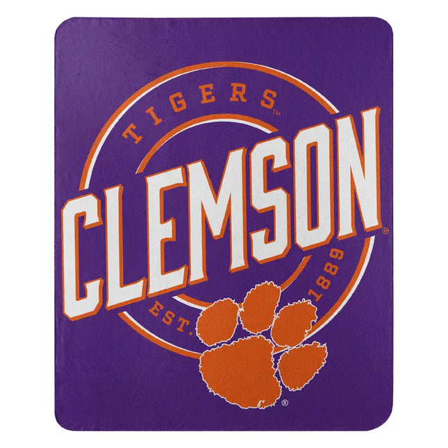 Clemson OFFICIAL NCAA "Campaign" Fleece Throw Blanket, 50" x 60"