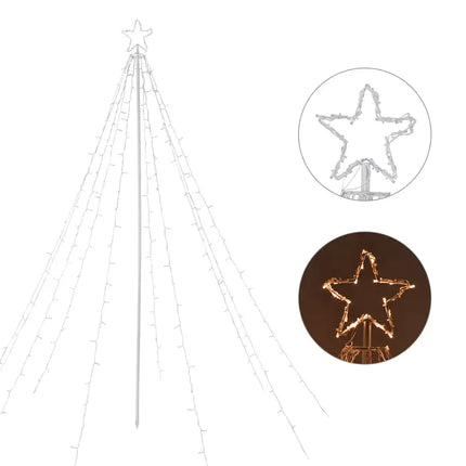 8FT Lighted Spiral Christmas Trees/WARM