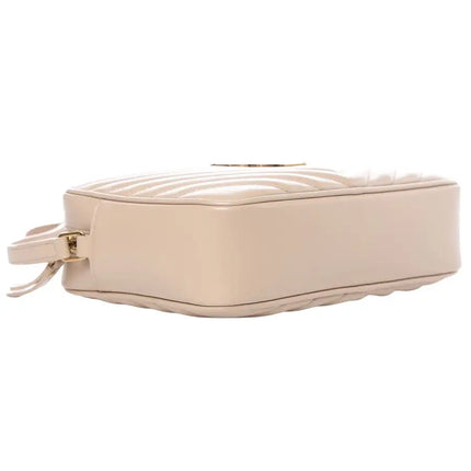 NEW Saint Laurent Beige Quilted Leather Lou Crossbody Camera Shoulder Bag