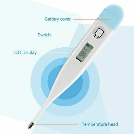 10pcs Electronic Digital Fahrenheit Thermometer LCD Oral Baby Kids Adult Body Safe