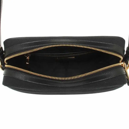 NEW Prada Beige Black Jacquard Canvas Crossbody Shoulder Camera Bag - Vickie Lynn's