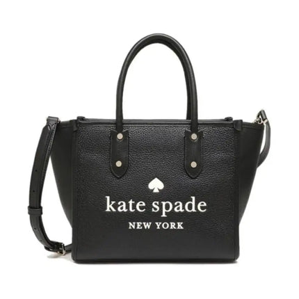 NEW Kate Spade Black Pebbled Leather Small Shoulder Tote Bag