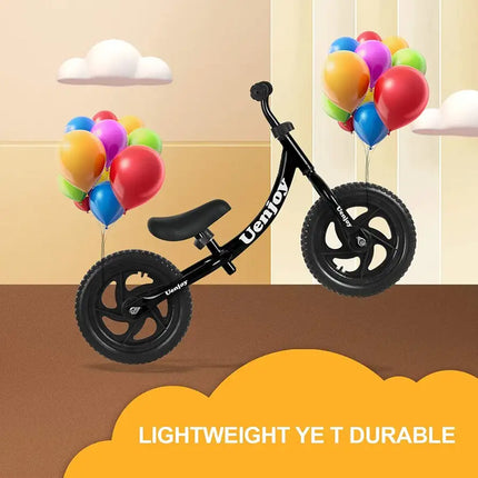 Kids Balance Bike No Pedal Bicycle for 2-4 Years Old, Toddler Balance Push Bike with 12" EVA Polymer Foam Tire, Height Adjustable, Lightweight Frame,(Pink/Black/red)