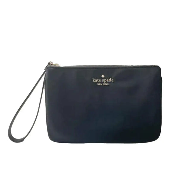 NEW Kate Spade Black Chelsea Medium Nylon Wristlet Pouch Clutch Bag