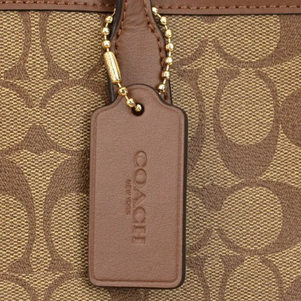 NEW Coach Brown City Tote Monogram Signature Canvas Tote Shoulder Bag