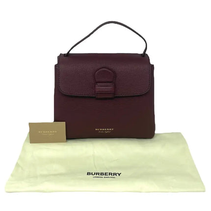 NEW Burberry Burgundy Small Camberley House Check Leather Crossbody Bag